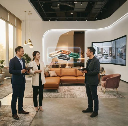 3D visualization AR furniture B2B omnichannel sales tools