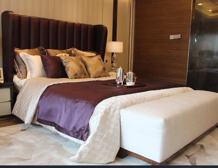 Custom villa furniture finish coordination by JL&C Furniture