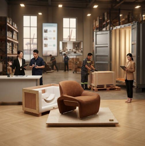 furniture supply chain B2B guide factory to showroom