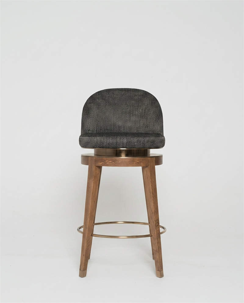 Upholstered Bar Chair | Solid Wood Frame & Beech Arms